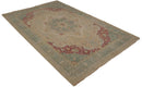 6x9 Vintage Distressed Bulgarian Kerman Design Carpet
