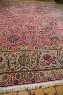 12x13.5 Vintage Tabriz Square Carpet