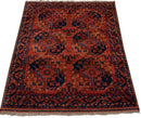 3.5x5 Vintage Pakistani Ersari Design Rug