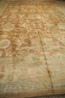 RESERVED 10x14 Vintage Gold Wash Indian Oushak Design Carpet
