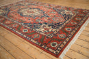 6x9.5 Vintage Indian Heriz Design Carpet