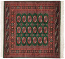 4x4 Vintage Fine Bokhara Square Rug