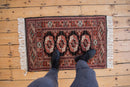 2x3 Vintage Fine Bokhara Rug Mat