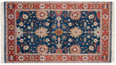 4.5x7 Vintage Indian Bijar Design Rug