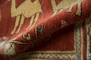 2x2.5 Vintage Pictorial Armenian Herdsman Design Square Rug Mat