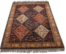 4x6 Vintage Indian Shiraz Design Rug