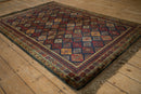 4.5x6 Vintage Indian Jaff Kurd Design Rug