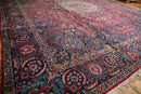 12x14 Vintage Tabriz Square Carpet