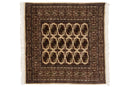 5x5 Vintage Fine Bokhara Square Rug