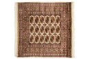 5x5 Vintage Fine Bokhara Square Rug