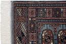 2.5x3 Vintage Fine Bokhara Square Rug