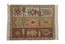2x2.5 Vintage Armenian Sampler Design Square Rug Mat