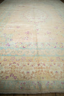 10x14 Vintage Distressed Bulgarian Kerman Design Carpet