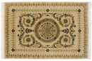 4x6 Vintage Indian Savonnerie Design Rug