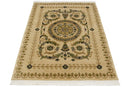 4x6 Vintage Indian Savonnerie Design Rug