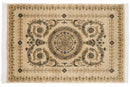 4x6 Vintage Indian Savonnerie Design Rug