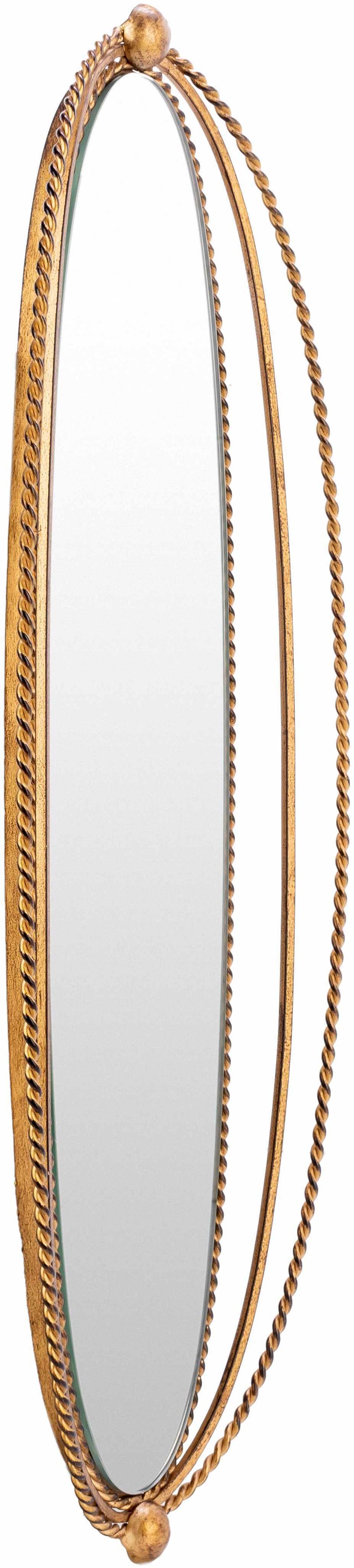 McCordsville Gold Brass Oval Mirror Set