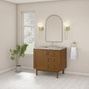 James Martin Laurent 36" Dual Mount Single Bathroom Vanity, Honey Oak