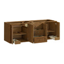 James Martin Laurent 72" Dual Mount Double Bathroom Vanity, Honey Oak
