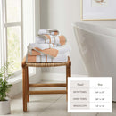 Decorative Cotton Stripe Bath Towel Set - Noelle Collection by Great Bay Home
