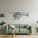 MD 500C Metal Aircraft Wall Art - NCP0391