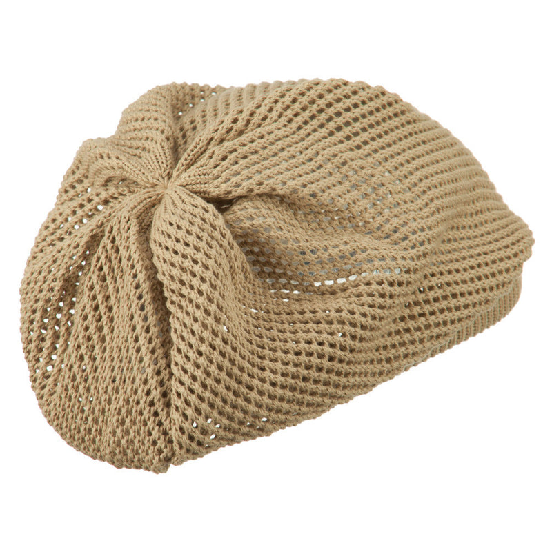 Big Size Mesh Deep Shell Beanie Hat