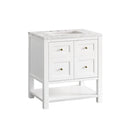 James Martin Breckenridge 30" Single Bathroom Vanity, Bright White