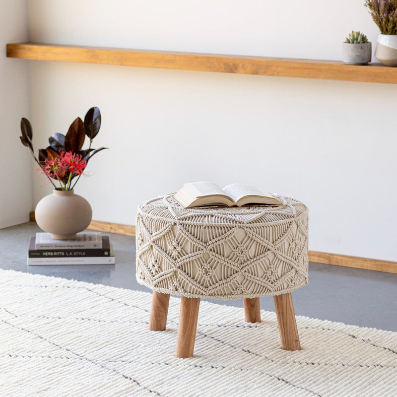 Oulu Cream Ottoman