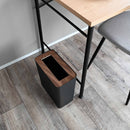 Trash Can - Rectangle - Steel + Wood by Yamazaki Home