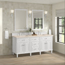 James Martin Lorelai 72" Double Bathroom Vanity, Bright White