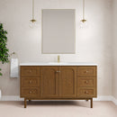 James Martin Laurent 60" Dual Mount Single Bathroom Vanity, Honey Oak