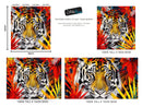 Glamour Chic Colorful Jungle Tiger Wall Mural.