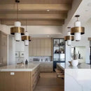 GobekUsa Glass Brass Pendant Light - Medieval Style LED Chandelier for Dining, Kitchen, Bedrooms