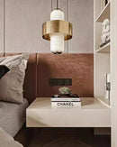 GobekUsa Glass Brass Pendant Light - Medieval Style LED Chandelier for Dining, Kitchen, Bedrooms