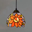 Mediterranean Mosaic Stained Glass Pendant Light