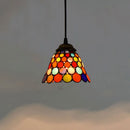 Mediterranean Mosaic Stained Glass Pendant Light