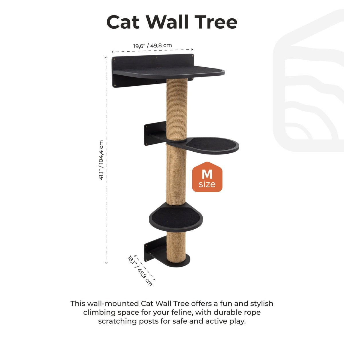 Medium Cat Tree – Black, photo 6 of 7