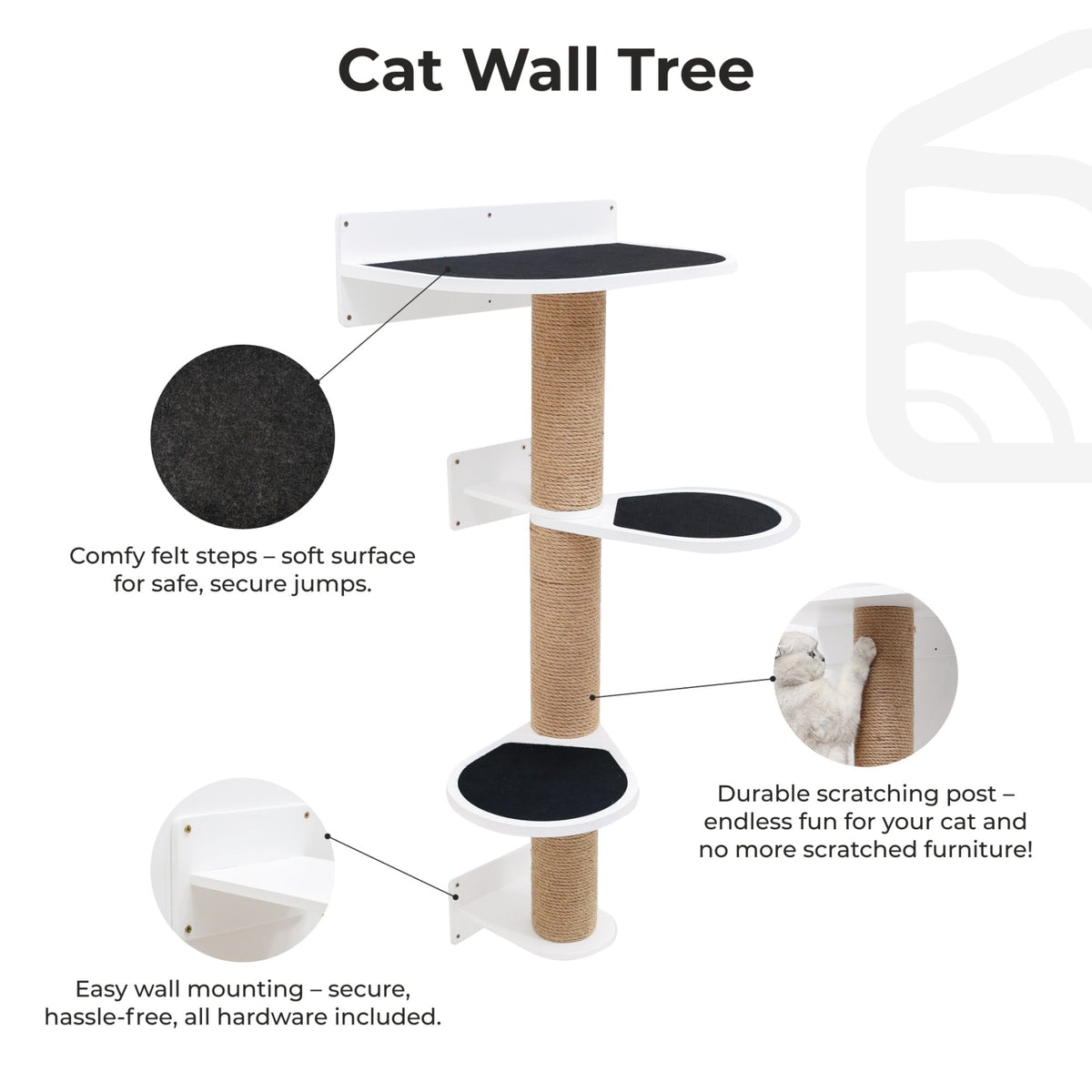 Medium Cat Tree – White, photo 6 of 6