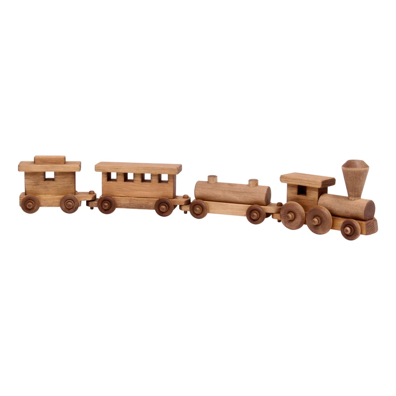 Wooden Toy Train Play Set, 24" Long, Kid-Safe Finish, Amish-Made