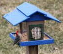 Classic Bird Feeder with Suet Holder and Peanut Feeder, Eco-Friendly Poly Lumber, Post-Mount