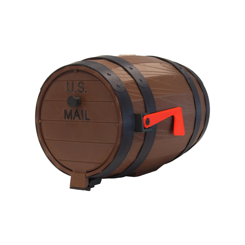 Rustic Barrel Mailbox, Non-Locking Single Compartment, Post-Mount