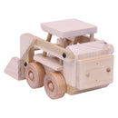 Wooden Skid Loader Toy, Skid Steer with Movable Bucket