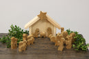 AmishToyBox.com Wooden Nativity Manger Scene Set, 14 Pieces