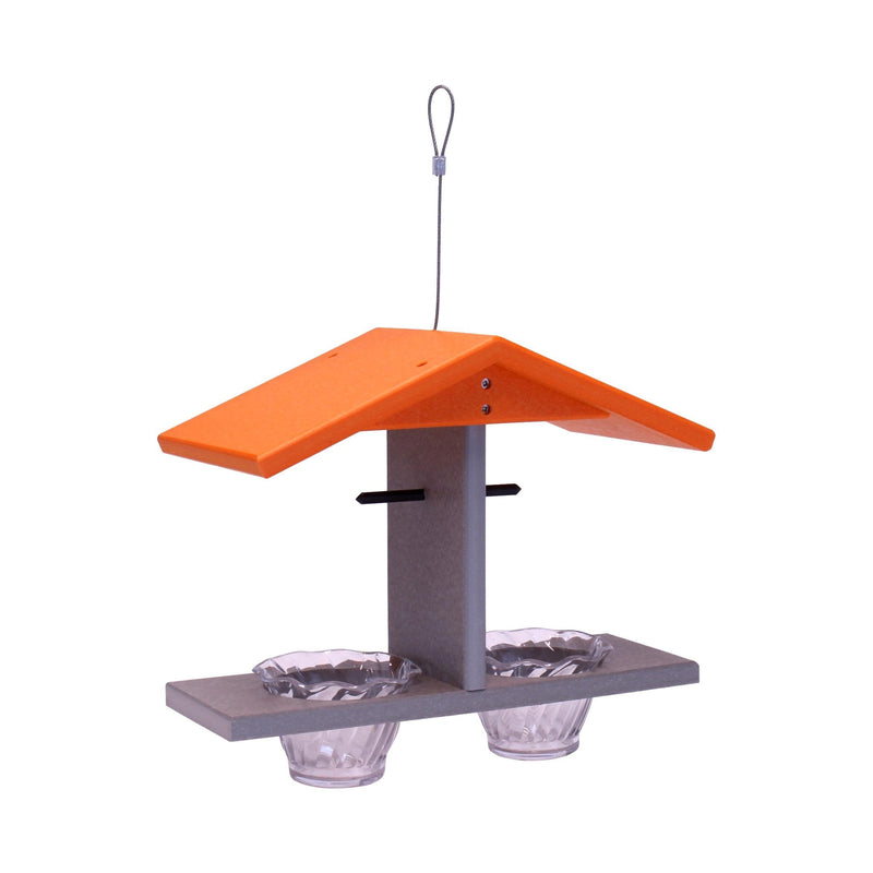 Oriole Bird Feeder, Double-Cup Jelly Oriole Feeder with Pegs for Orange Halves