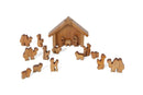 AmishToyBox.com Wooden Nativity Manger Scene Set, 14 Pieces