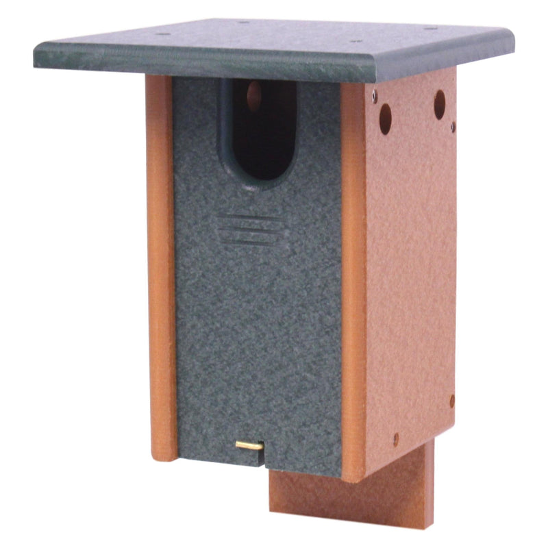 AmishToyBox.com Bluebird House, Post Mount, Amish-Made with 100% Recycled Poly Lumber