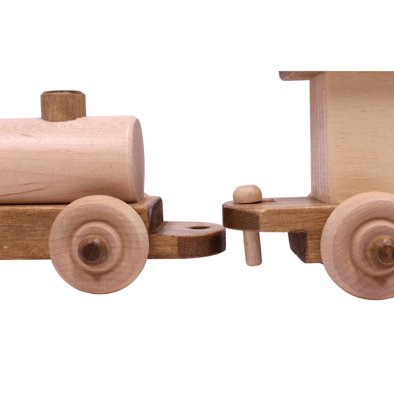 Wooden Toy Train Play Set, 24" Long, Kid-Safe Finish, Amish-Made