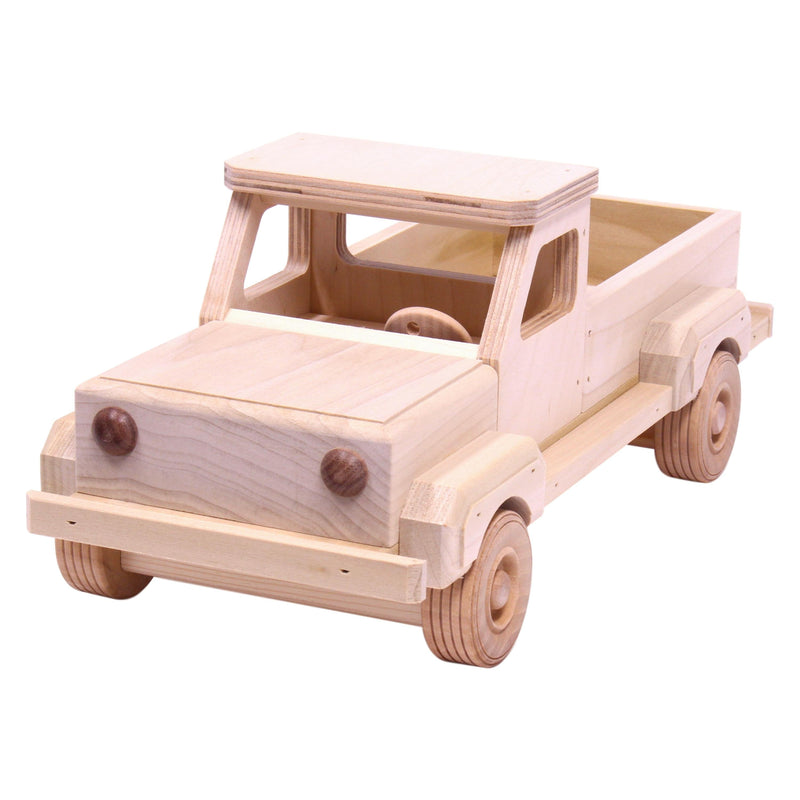 AmishToyBox.com Wooden Pickup Truck Toy with Hitch
