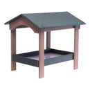 Ground Bird Feeder, Deluxe Fly-Through Covered Feeder for Birds and Squirrels with Screen Mesh Tray by AmishToyBox.com