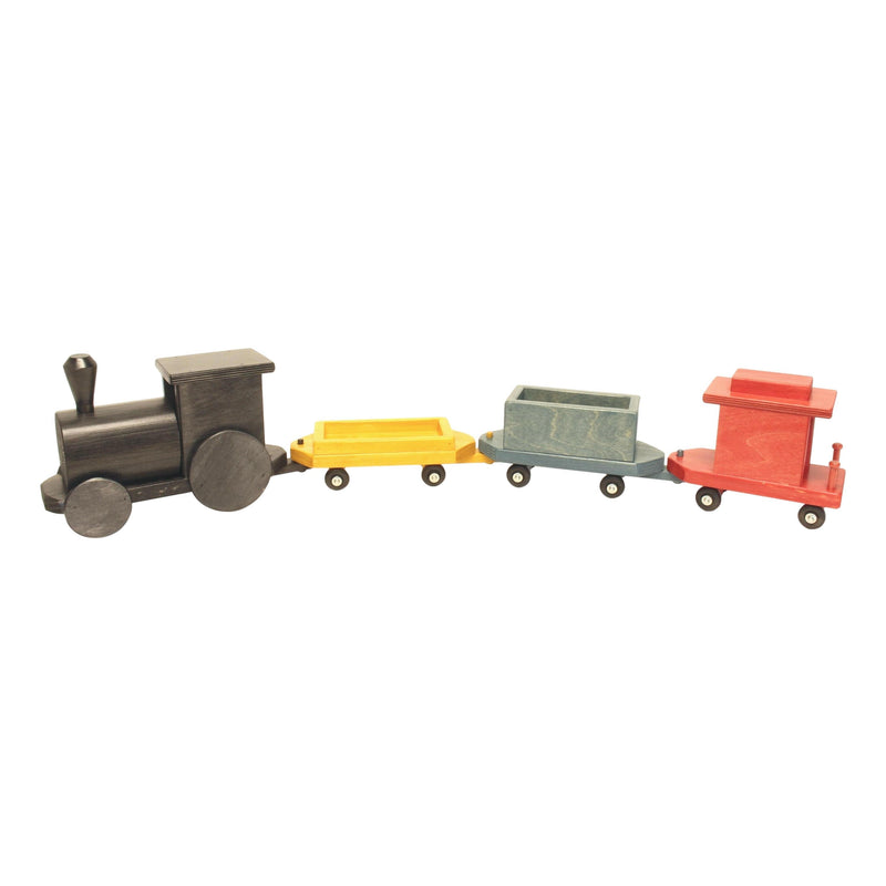 Amish-Made Large Wooden 40" Freight Train Toy Set, Kid-Safe Finish